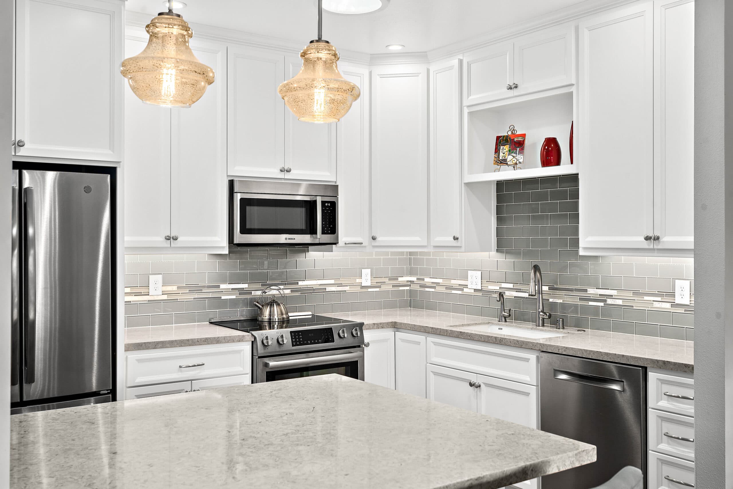 University Retirement Community apartment kitchen